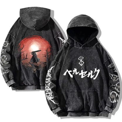 Berserk Gothic Print Hoodie