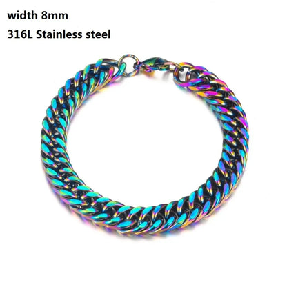 316L Stainless Steel Cuban Cable Chain Bracelet