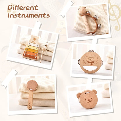 Kids Wooden Musical Instrument Set