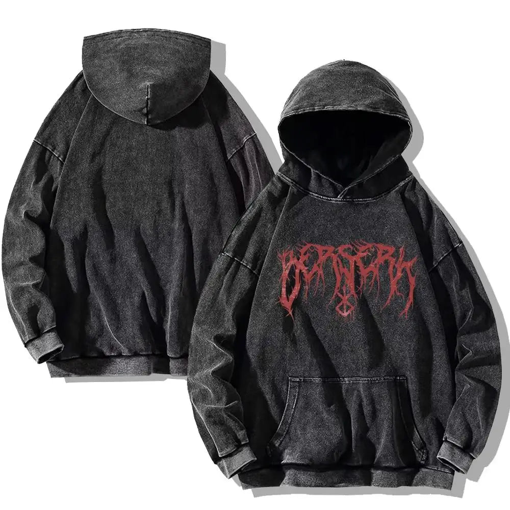 Berserk Gothic Print Hoodie