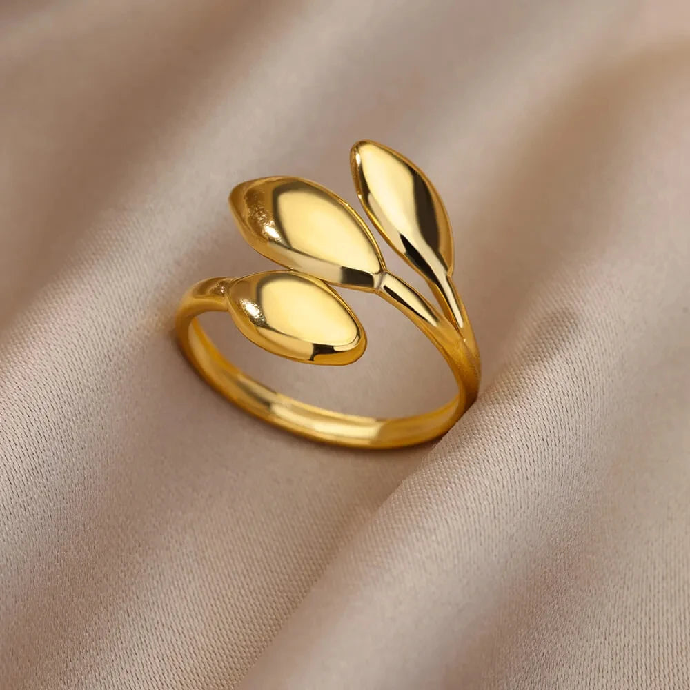 316L Stainless Steel Gold Color Rings