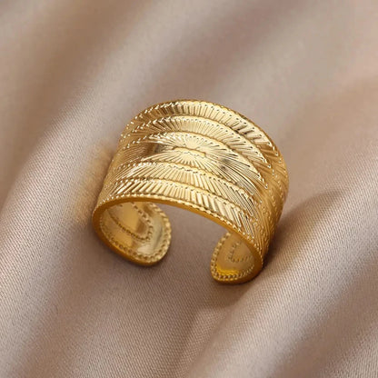 316L Stainless Steel Gold Color Rings