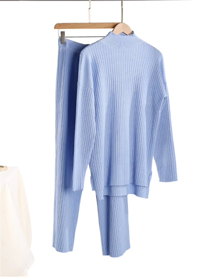 Cozy 2-Piece Knitted Tracksuit