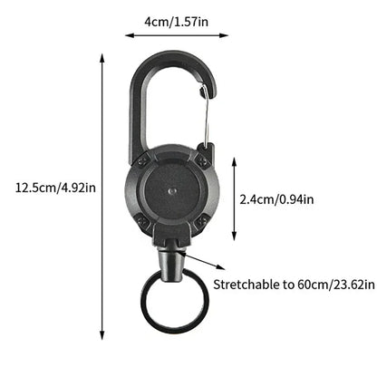 Retractable Heavy-Duty Carabiner Keychain