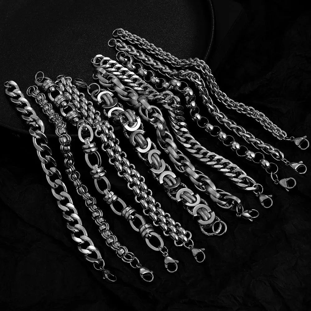 316L Stainless Steel Cuban Cable Chain Bracelet