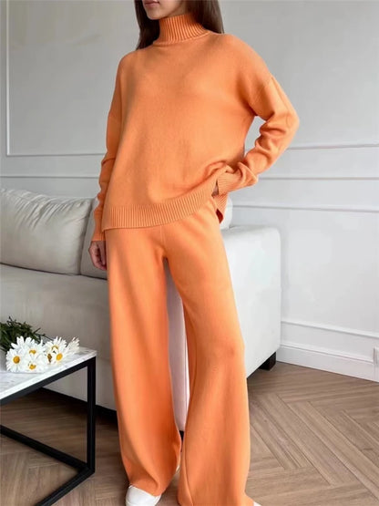 Cozy 2-Piece Knitted Tracksuit