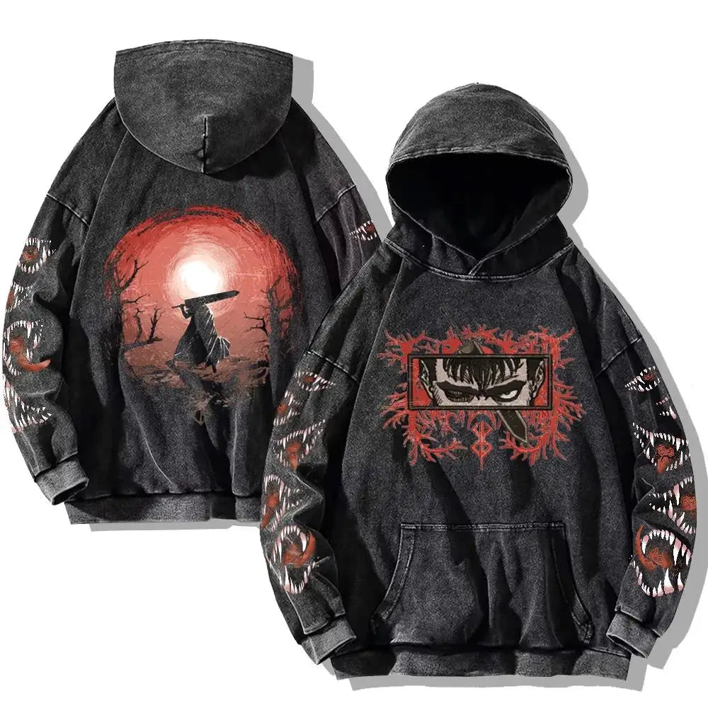 Berserk Gothic Print Hoodie