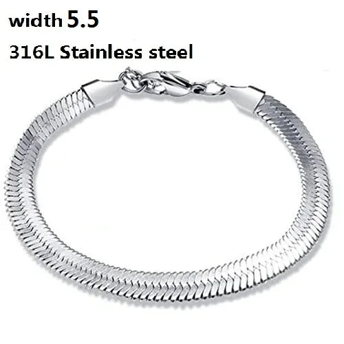 316L Stainless Steel Cuban Cable Chain Bracelet