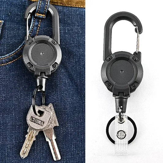 Retractable Heavy-Duty Carabiner Keychain