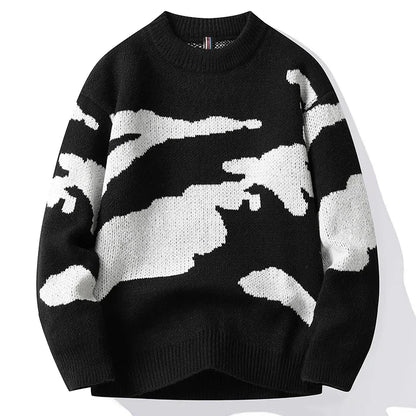 Casual Cloud Pattern Knitted Sweater