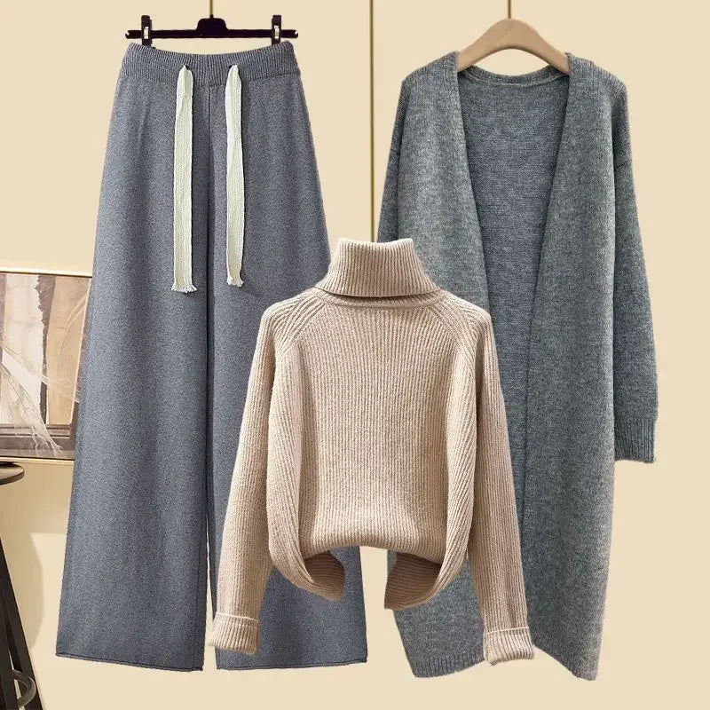 Stretchy Knitwear 3-Piece Sets