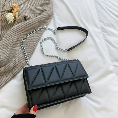 Chain Strap Flap Shoulder Bag