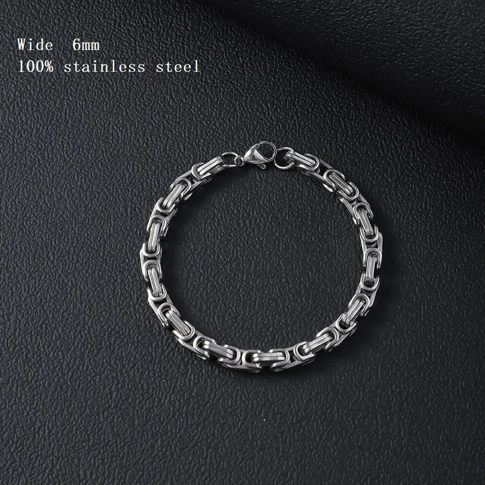 316L Stainless Steel Cuban Cable Chain Bracelet