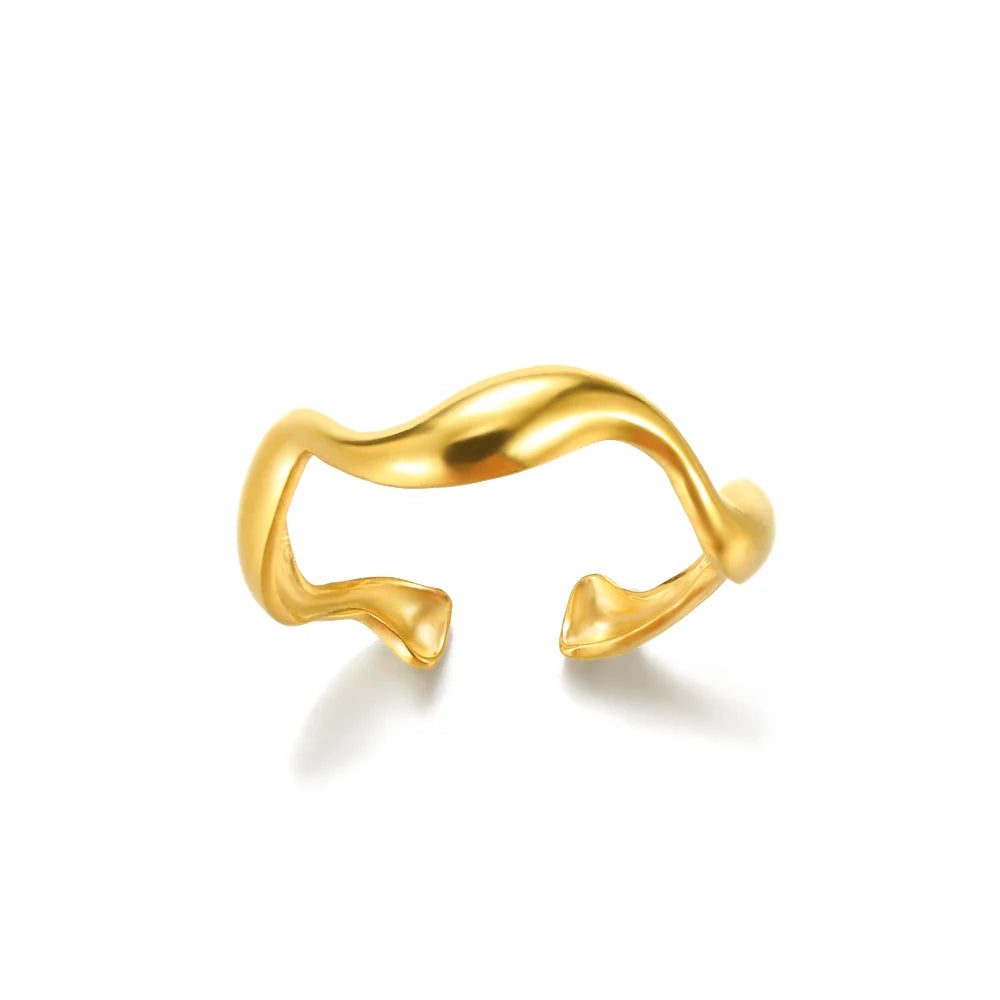 316L Stainless Steel Gold Color Rings