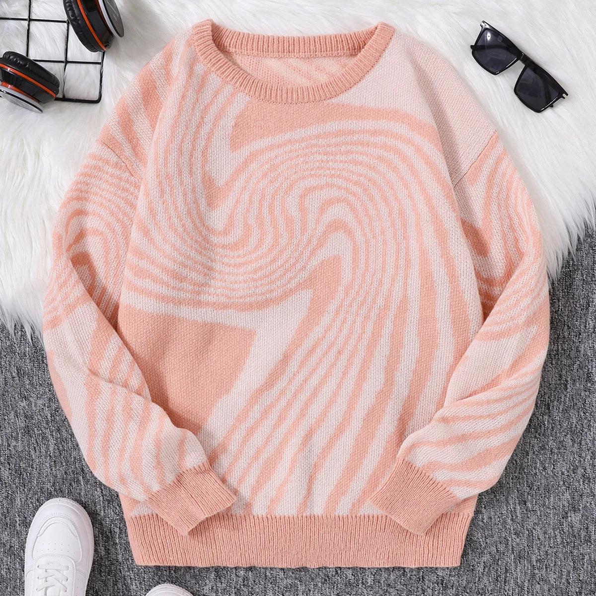 Jacquard Pullover Sweater