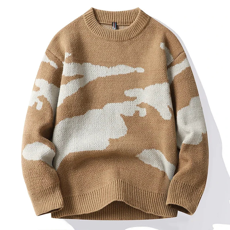 Casual Cloud Pattern Knitted Sweater