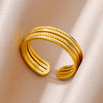 316L Stainless Steel Gold Color Rings