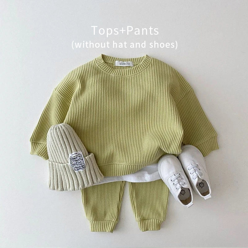 Baby Waffle Cotton Clothing Set