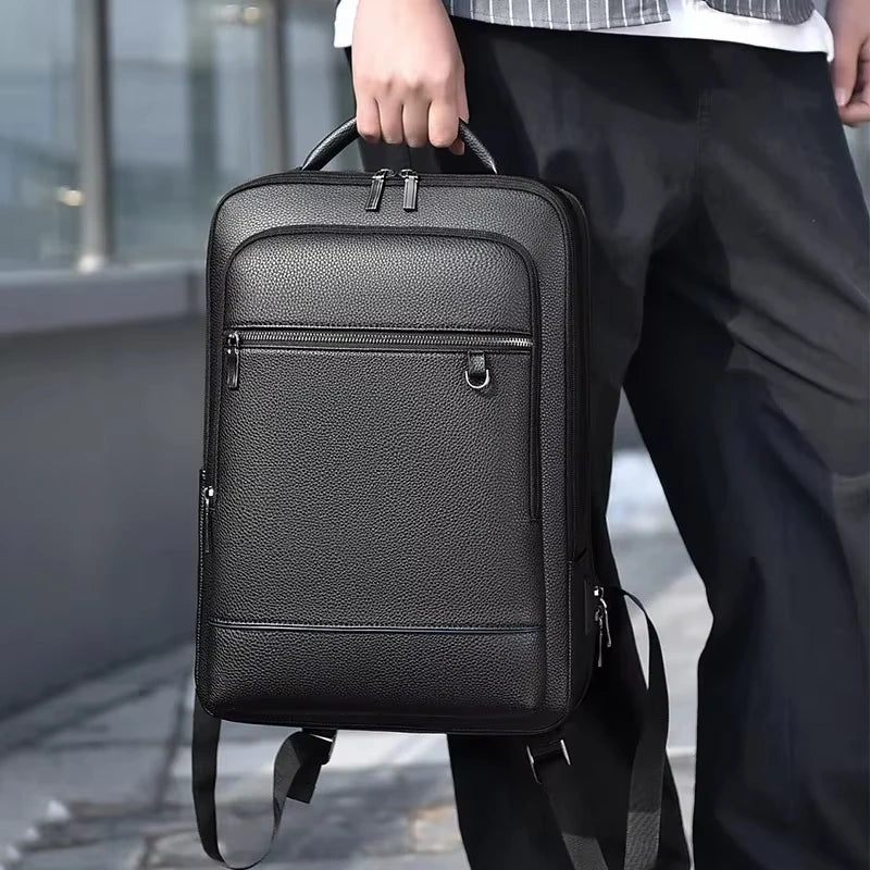 Leather Laptop Backpack