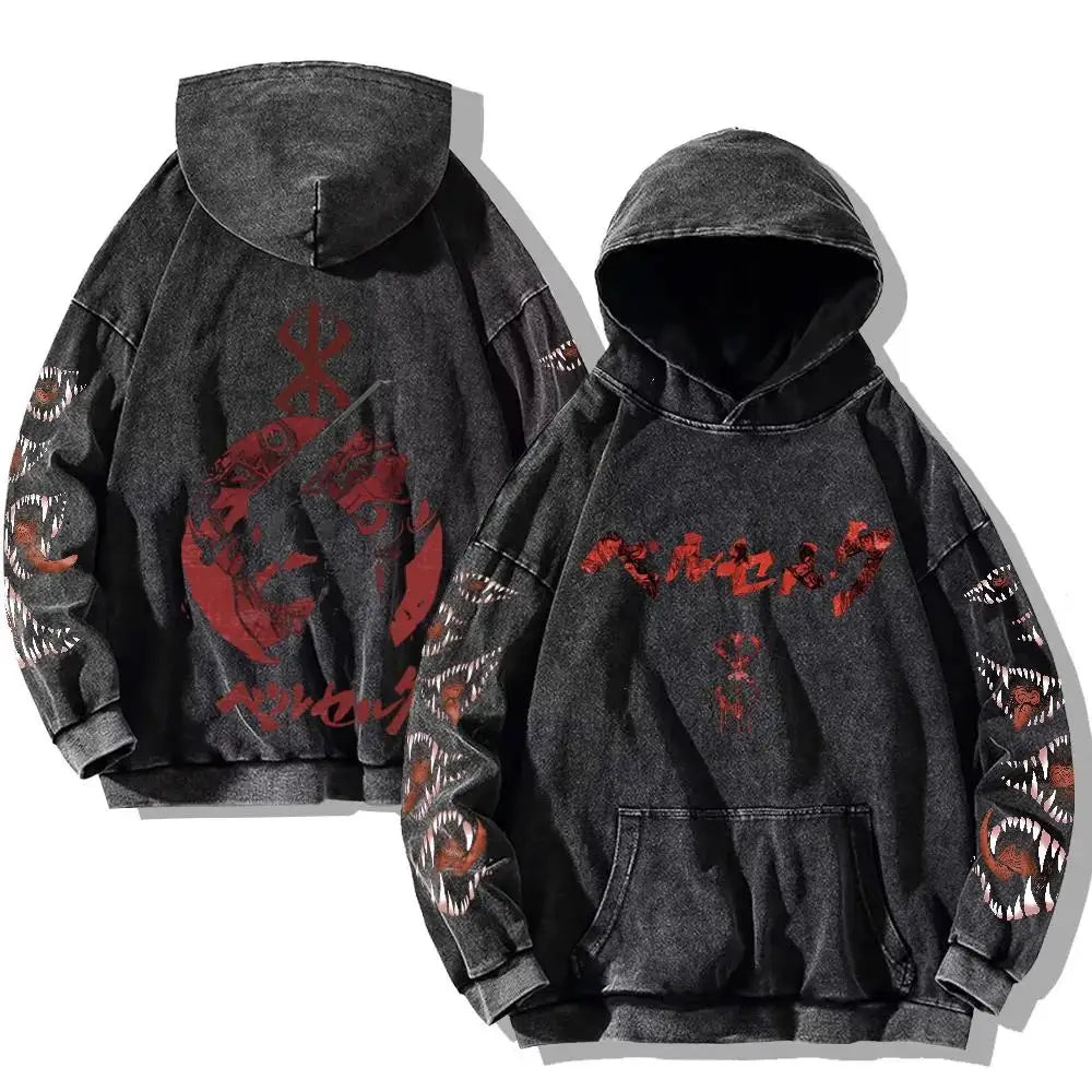 Berserk Gothic Print Hoodie