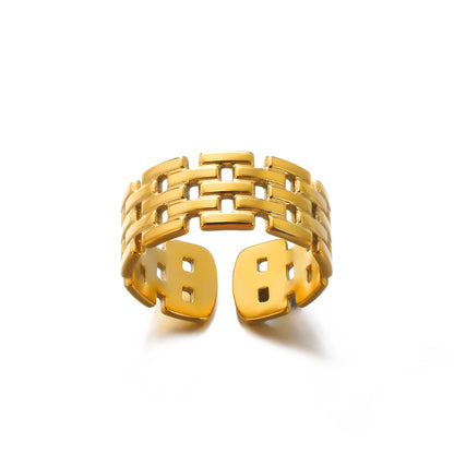 316L Stainless Steel Gold Color Rings