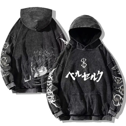 Berserk Gothic Print Hoodie