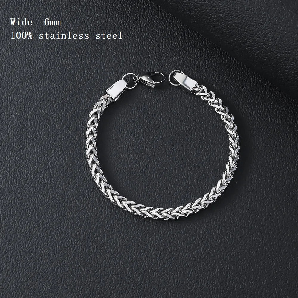 316L Stainless Steel Cuban Cable Chain Bracelet