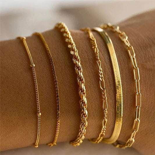 Gold Color Bracelet Set