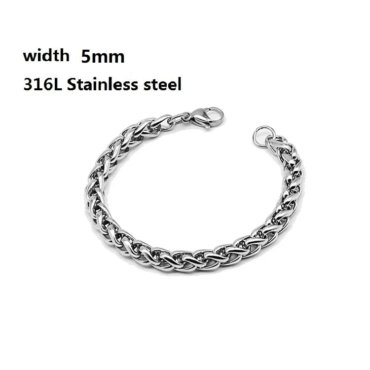 316L Stainless Steel Cuban Cable Chain Bracelet