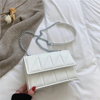 Chain Strap Flap Shoulder Bag