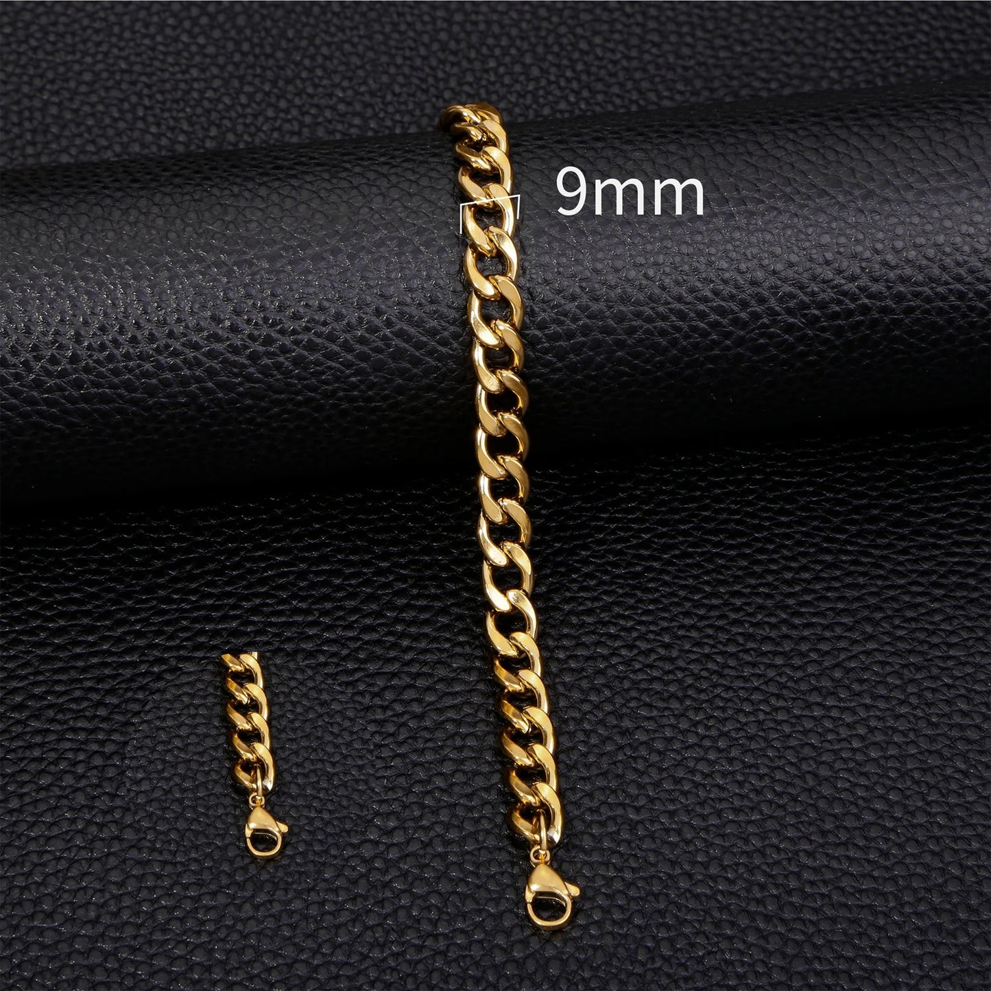 Gold Plated Stainless Steel Classic Link Bracelet