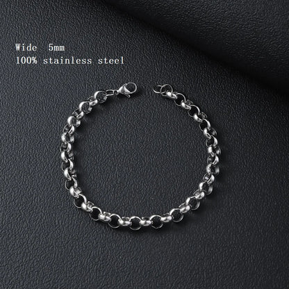 316L Stainless Steel Cuban Cable Chain Bracelet