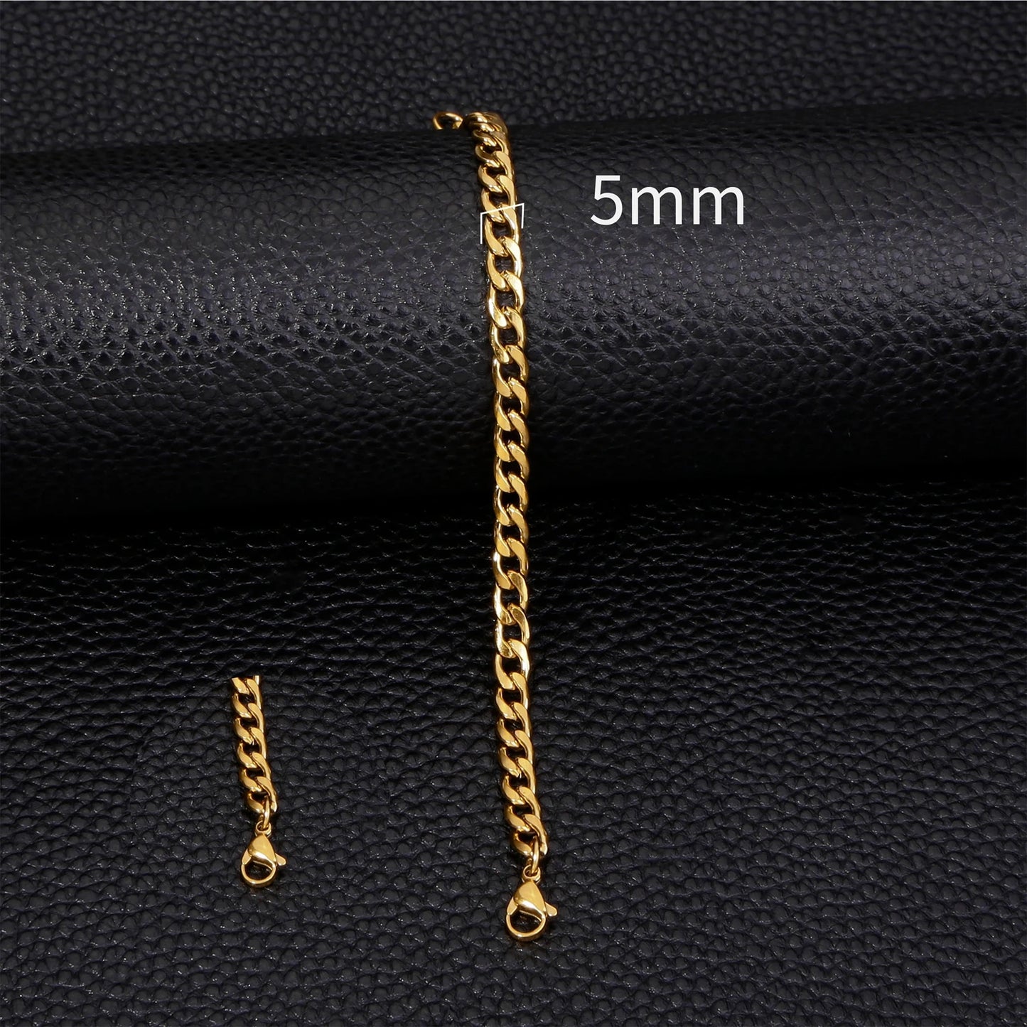 Gold Plated Stainless Steel Classic Link Bracelet