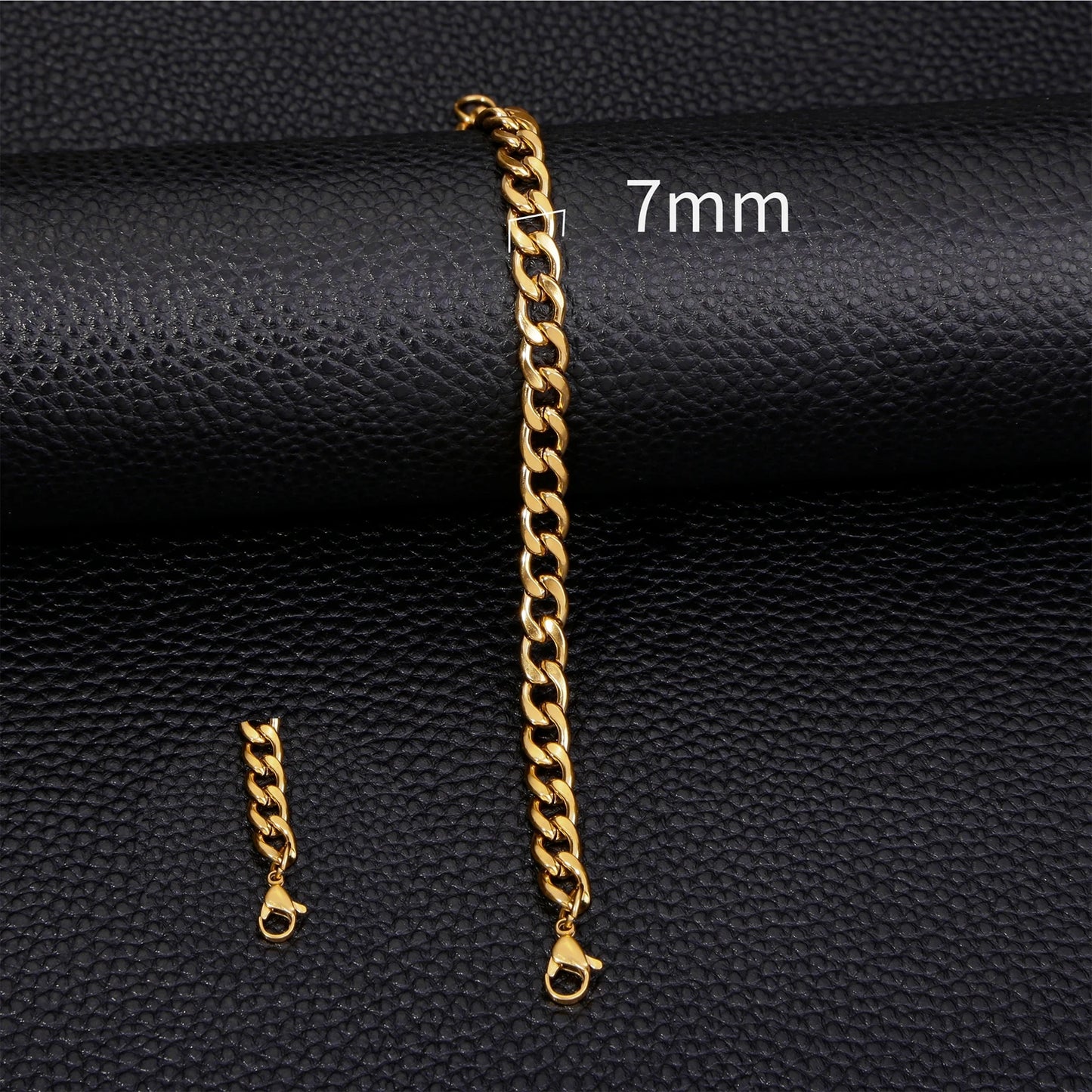 Gold Plated Stainless Steel Classic Link Bracelet