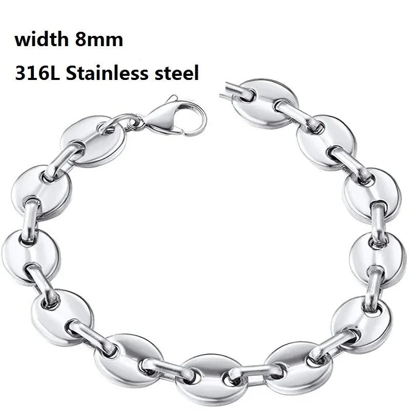 316L Stainless Steel Cuban Cable Chain Bracelet