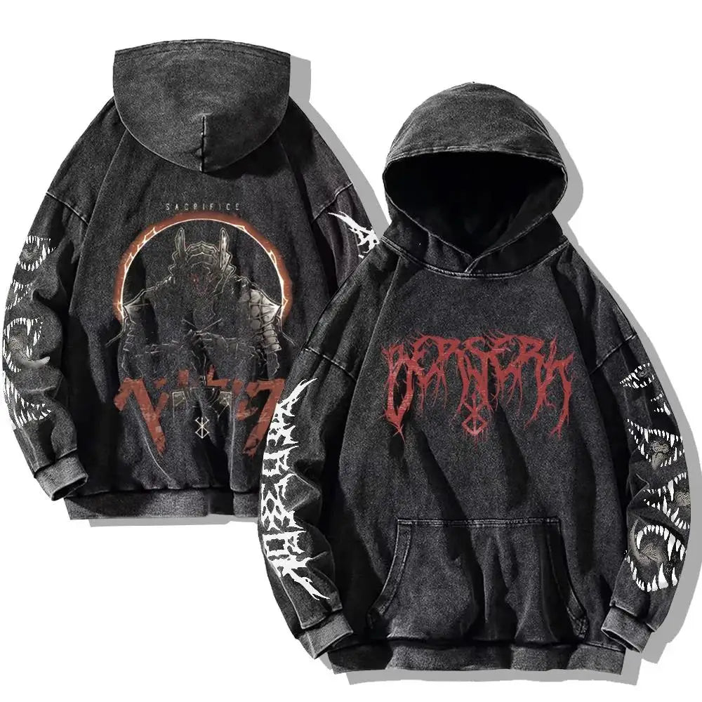 Berserk Gothic Print Hoodie