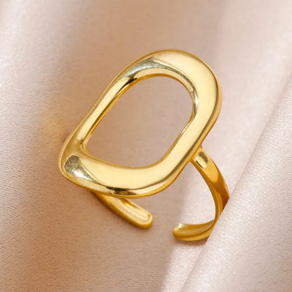 316L Stainless Steel Gold Color Rings