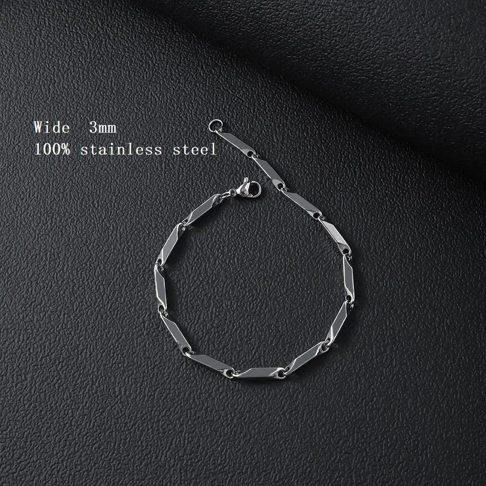 316L Stainless Steel Cuban Cable Chain Bracelet