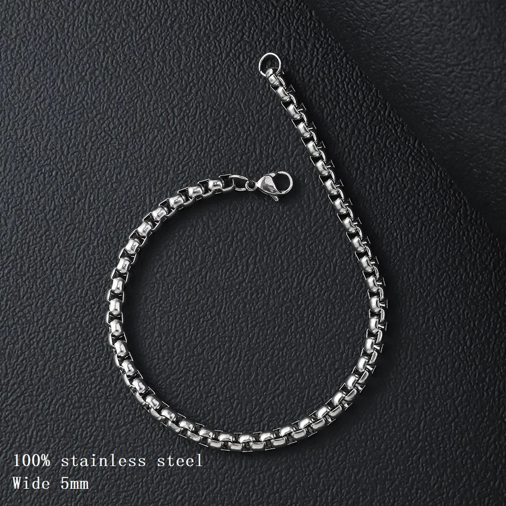 316L Stainless Steel Cuban Cable Chain Bracelet