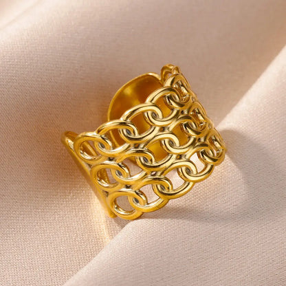 316L Stainless Steel Gold Color Rings