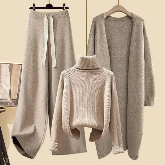 Stretchy Knitwear 3-Piece Sets