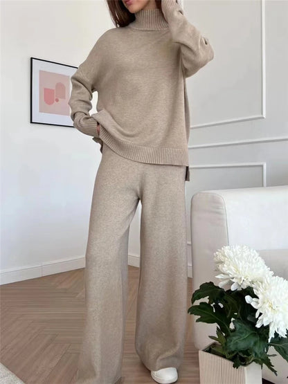 Cozy 2-Piece Knitted Tracksuit