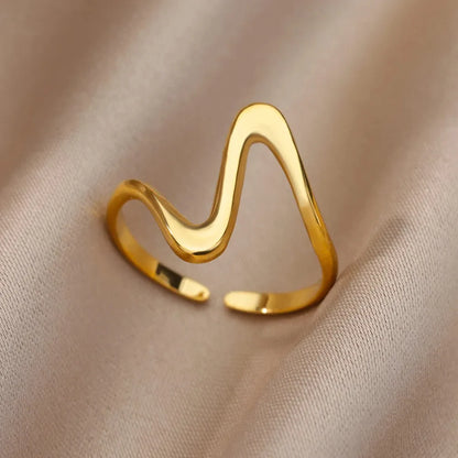 316L Stainless Steel Gold Color Rings