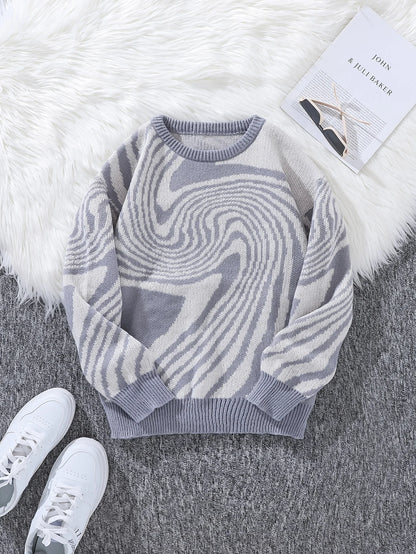 Jacquard Pullover Sweater