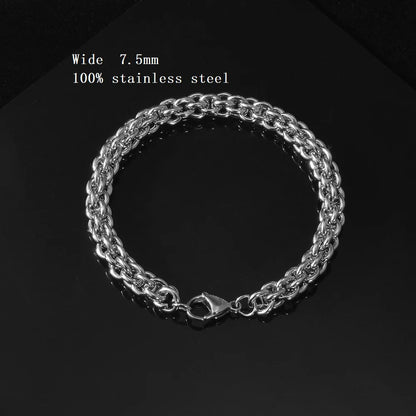 316L Stainless Steel Cuban Cable Chain Bracelet