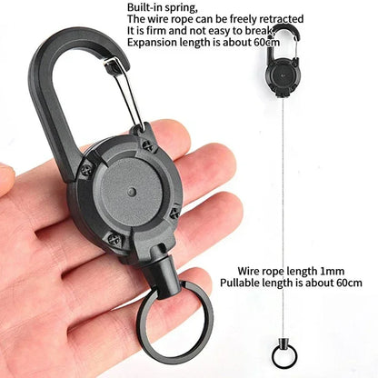 Retractable Heavy-Duty Carabiner Keychain