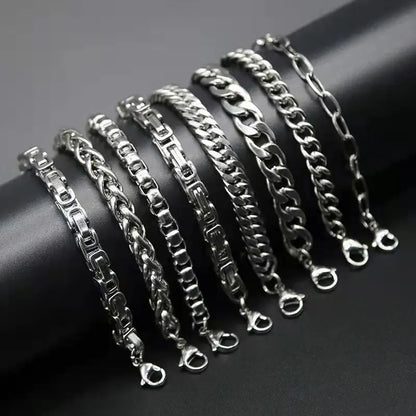 316L Stainless Steel Cuban Cable Chain Bracelet