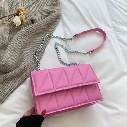 Chain Strap Flap Shoulder Bag