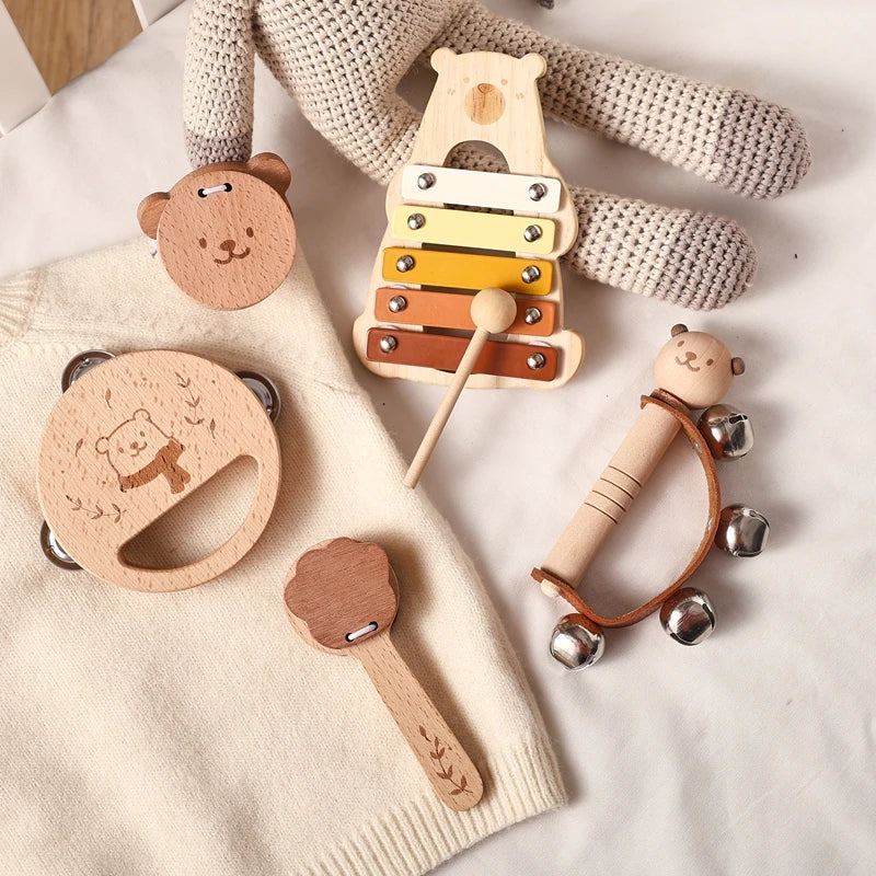 Kids Wooden Musical Instrument Set