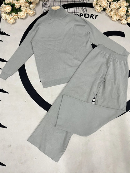 Cozy 2-Piece Knitted Tracksuit